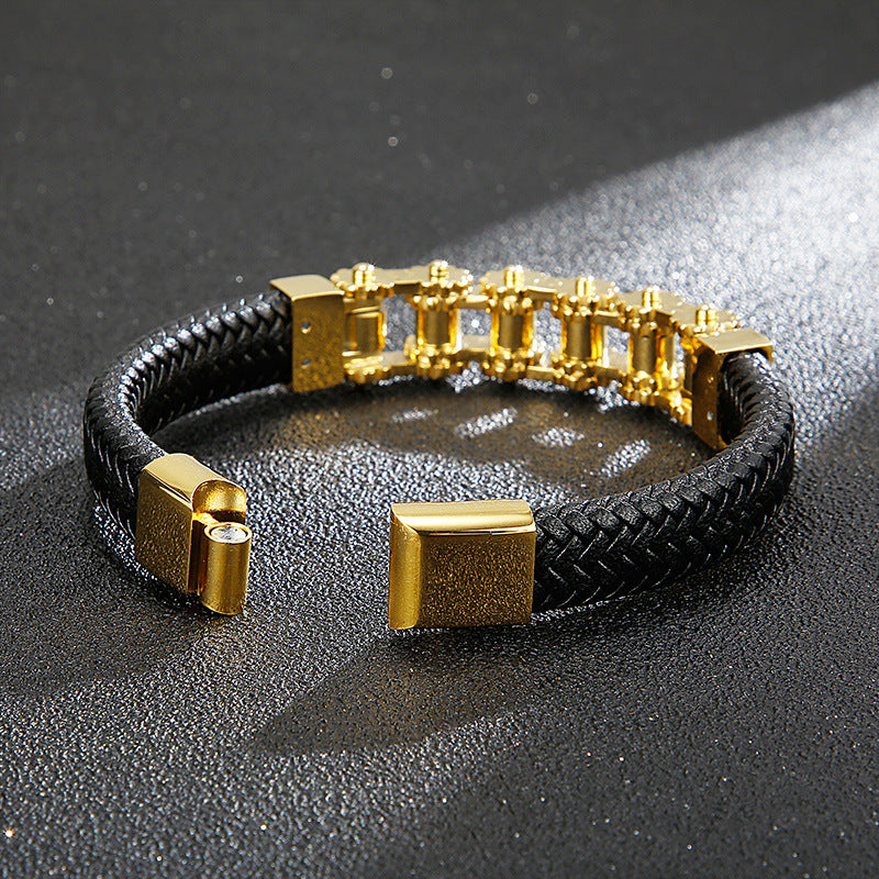 Europäisches und amerikanisches geometrischer Handschmuck Titanstahl-Kettenarmband