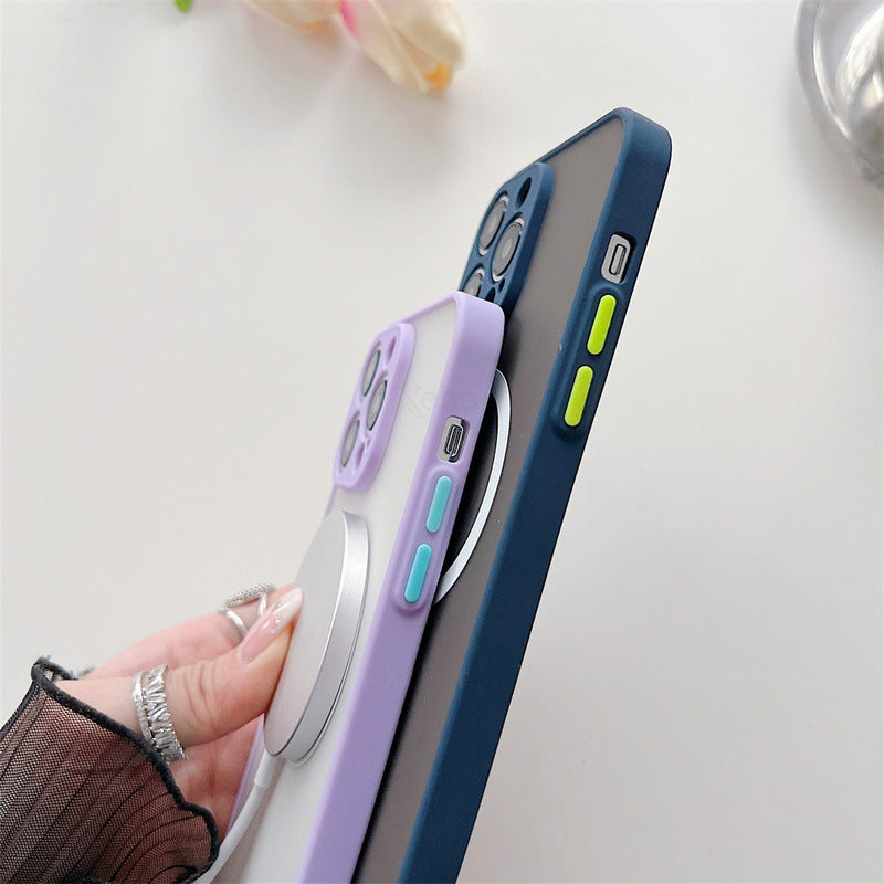 Magnetische Lanyard-Handyhülle Transparente Crossbody tropfenfest