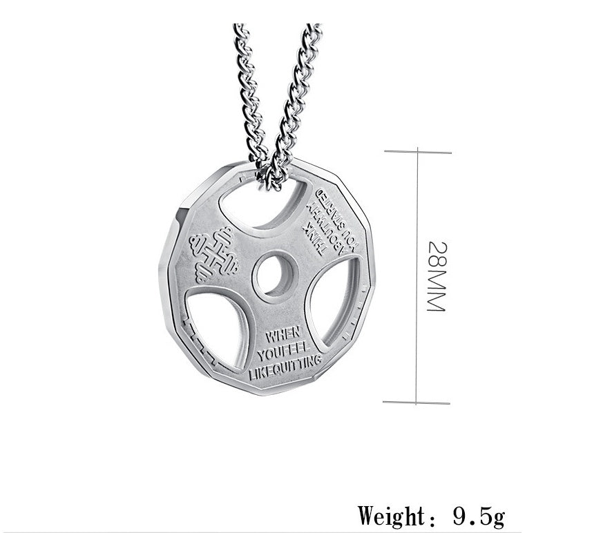 Europäische und amerikanische Fitness Hantel Übung Langhantel Halskette Anhänger Schmuck