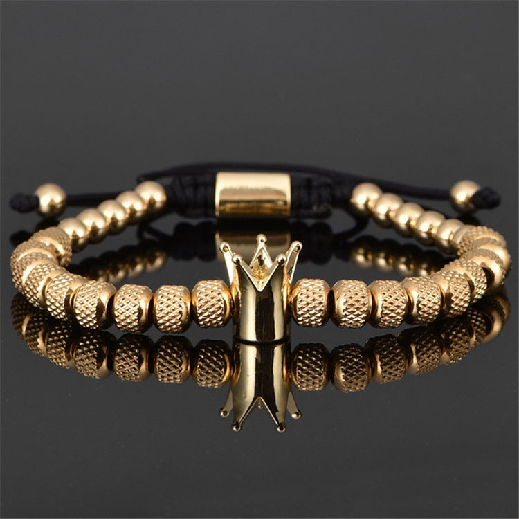Luxus Römische Königliche Krone Charm Armband Männer Edelstahl Geometrie Pulseiras Männer Verstellbare Armbänder Luxus Römische Königliche Krone Charm Armband Männer Edelstahl Geometrie Pulseiras Männer Verstellbare Armbänder Paar Schmuck Geschenk
