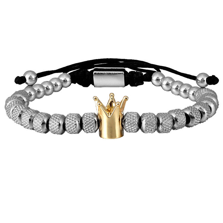 Luxus Römische Königliche Krone Charm Armband Männer Edelstahl Geometrie Pulseiras Männer Verstellbare Armbänder Luxus Römische Königliche Krone Charm Armband Männer Edelstahl Geometrie Pulseiras Männer Verstellbare Armbänder Paar Schmuck Geschenk