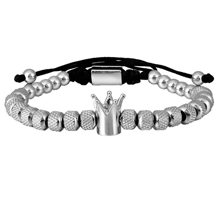 Luxus Römische Königliche Krone Charm Armband Männer Edelstahl Geometrie Pulseiras Männer Verstellbare Armbänder Luxus Römische Königliche Krone Charm Armband Männer Edelstahl Geometrie Pulseiras Männer Verstellbare Armbänder Paar Schmuck Geschenk