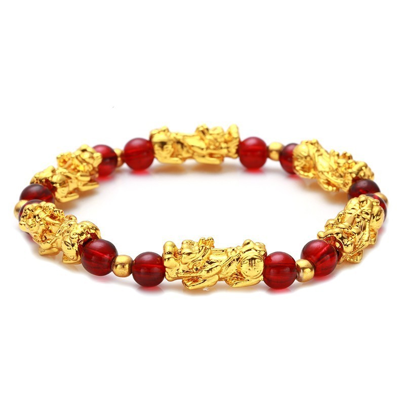 Vietnam Sand Gold Brave Armband Männer und Frauen Obsidian Schmuck