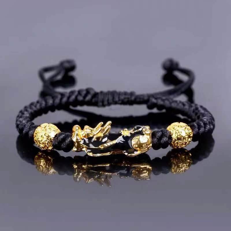 Vietnam Sand Gold Brave Armband Männer und Frauen Obsidian Schmuck