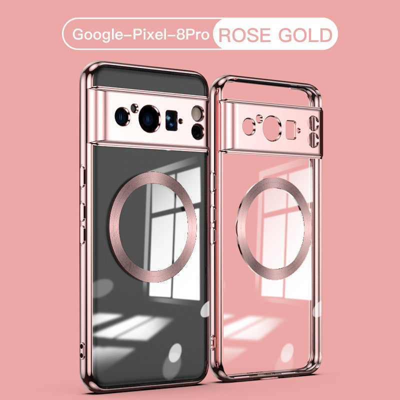 Für Google Smartphone-Hülle Galvanisierung Magnetisch Transparent Fallsicher