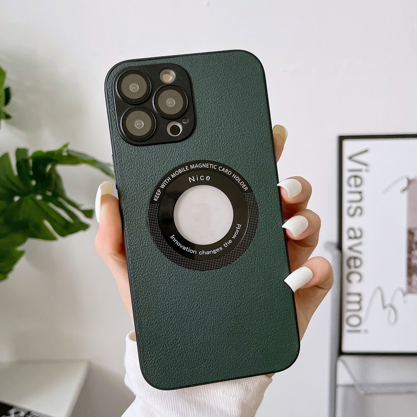 Geeignet für iPhone 15 Modelle Handyhülle Litchi Grain Leder