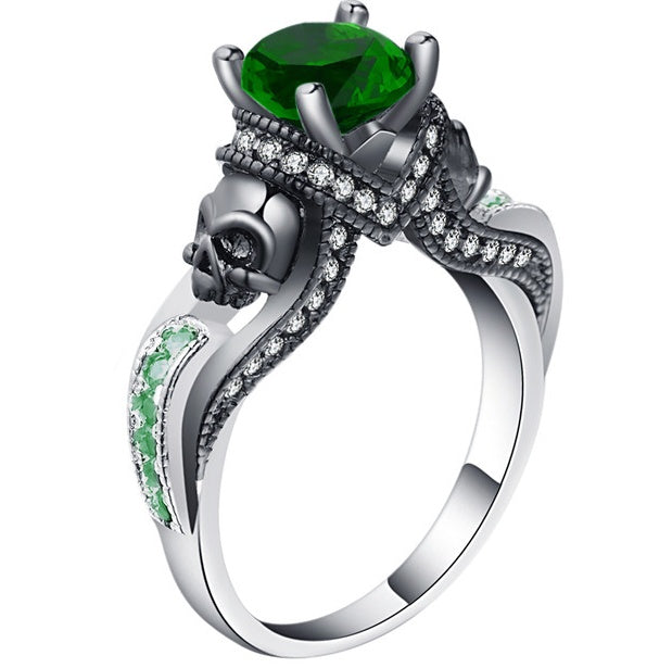 Hainon Frauen Schädel Ring Europäische und Amerikanische Punk stil Motor Biker