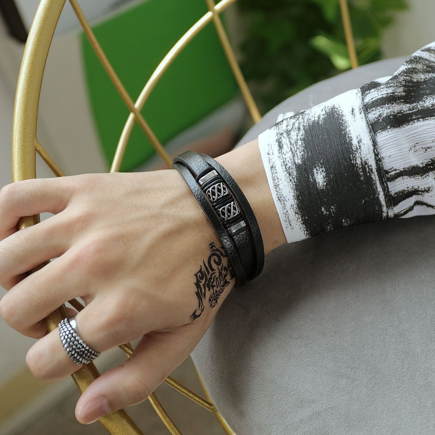 Schmuck Nische Design Mode Net Rot Multi-layer Männer