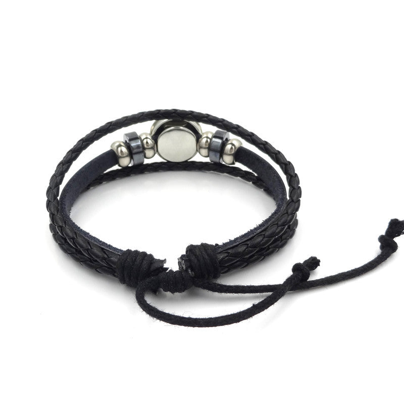 Heilige Geometrie Sri Yantra Glas Schnalle Charme Armbänder & Armreifen Multilayer Leder Armbänder Schmuck