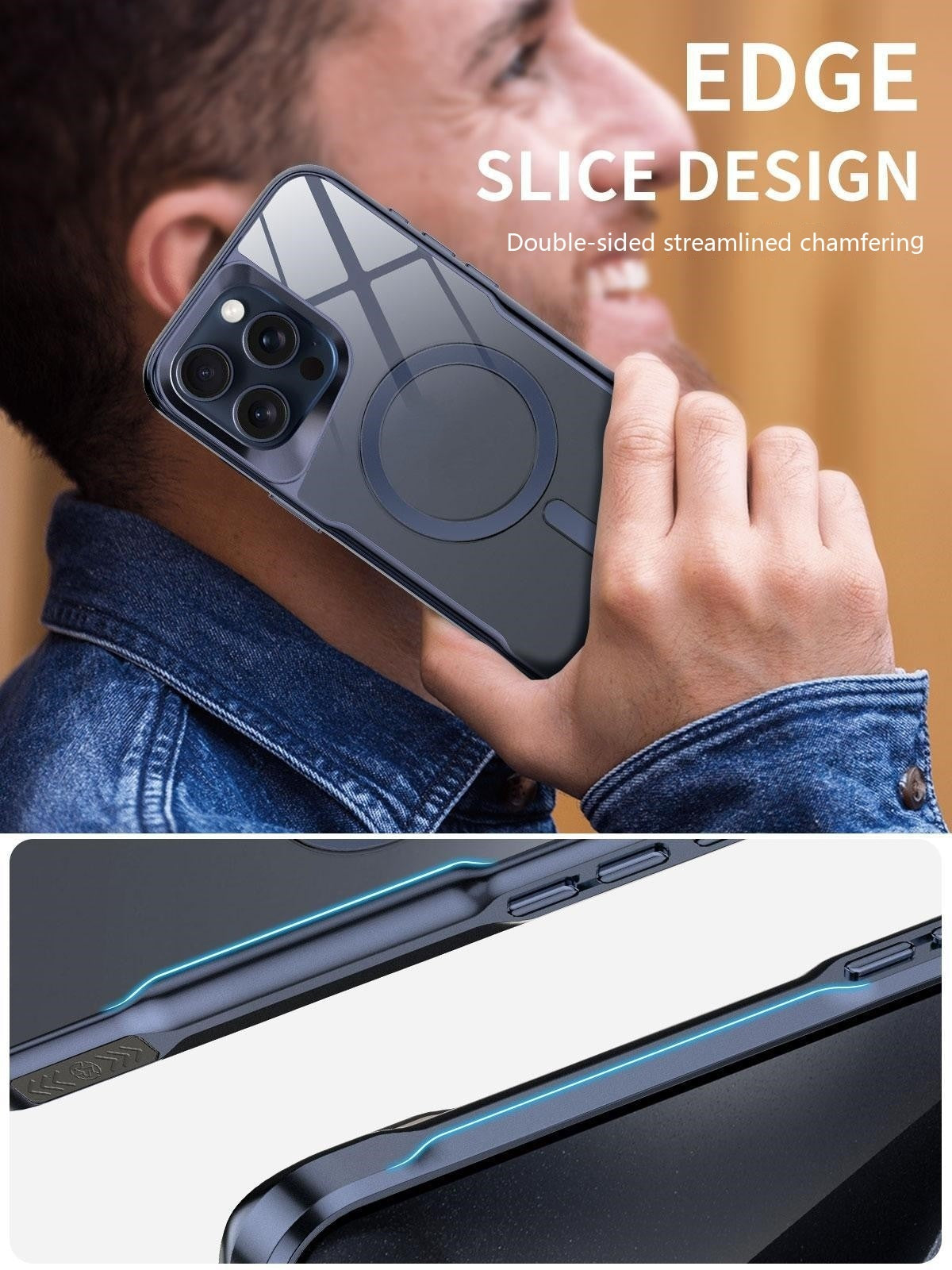 Galvanisierung Spiegel Magnet Acryls Smartphone-Hülle