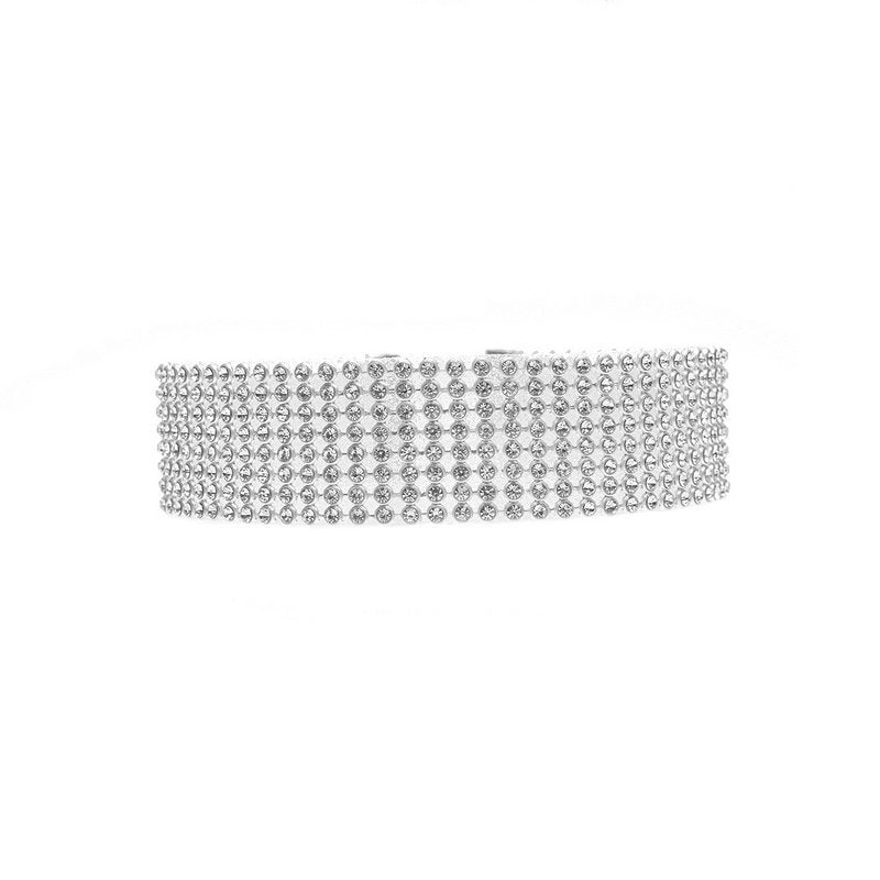 Mode Frauen Voller Kristall Strass Choker Halskette Hochzeit Schmuck Chokers Halsketten für Frauen
