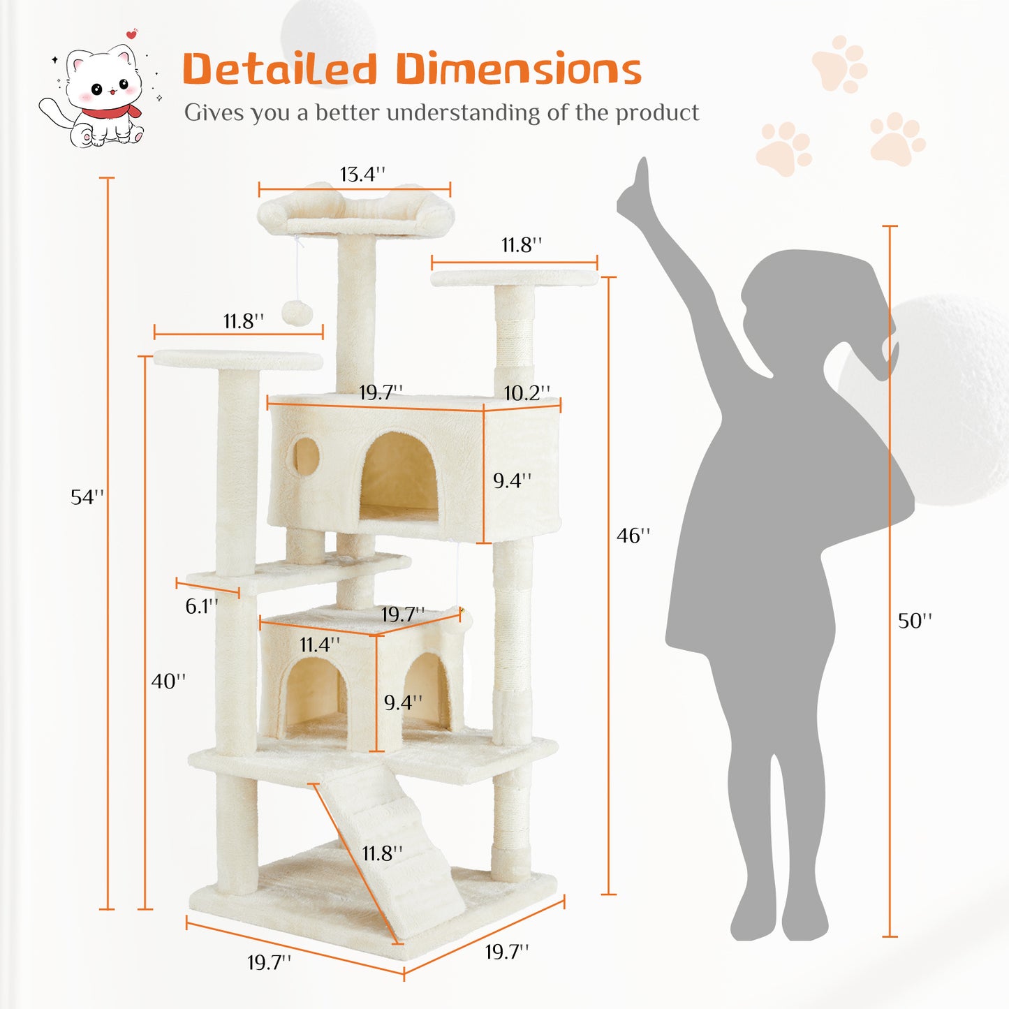 Moderner Katzenbaum in Beige oder Dunkelblau – Stilvolles Design für Ihr Zuhause