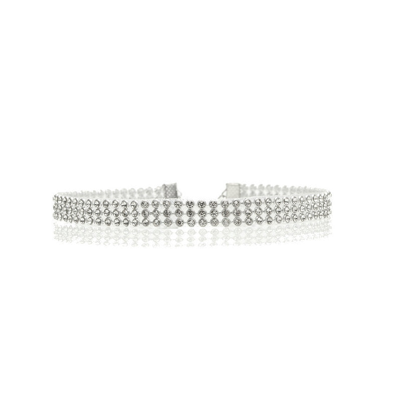 Mode Frauen Voller Kristall Strass Choker Halskette Hochzeit Schmuck Chokers Halsketten für Frauen