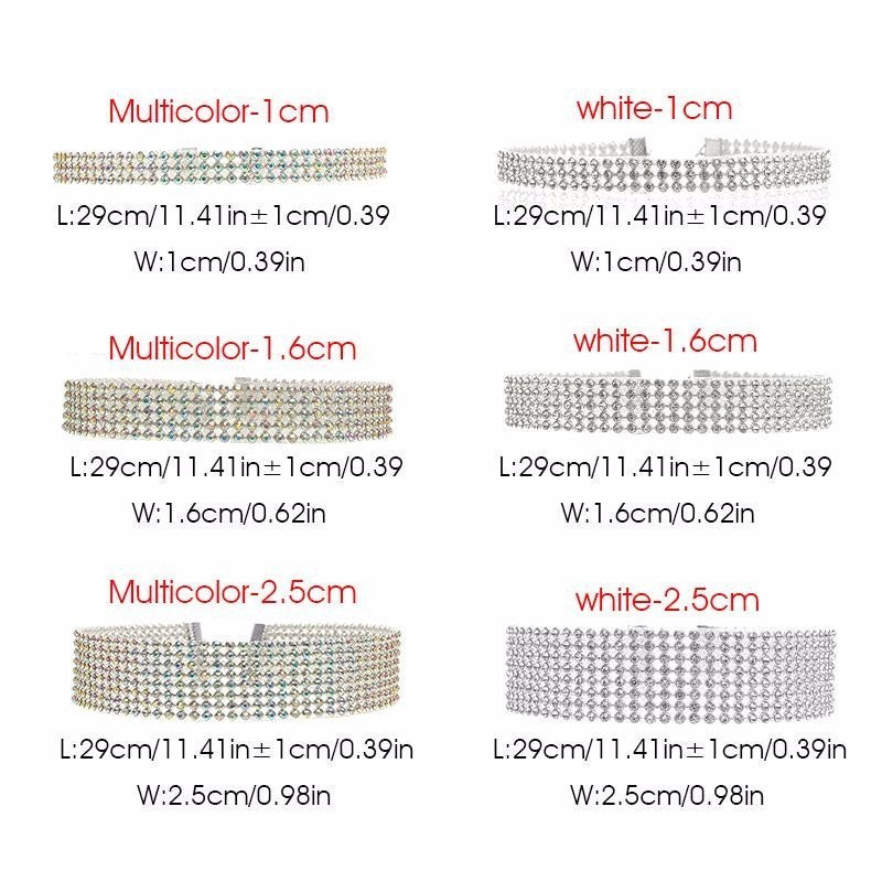Mode Frauen Voller Kristall Strass Choker Halskette Hochzeit Schmuck Chokers Halsketten für Frauen