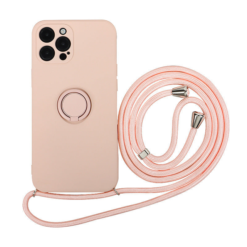 iPhone 15 Modelle/Magnetische Handyhülle mit flüssigem Silikon-Ringhalter