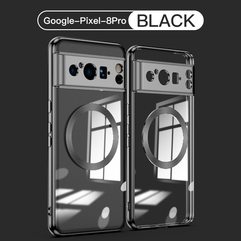 Für Google Smartphone-Hülle Galvanisierung Magnetisch Transparent Fallsicher