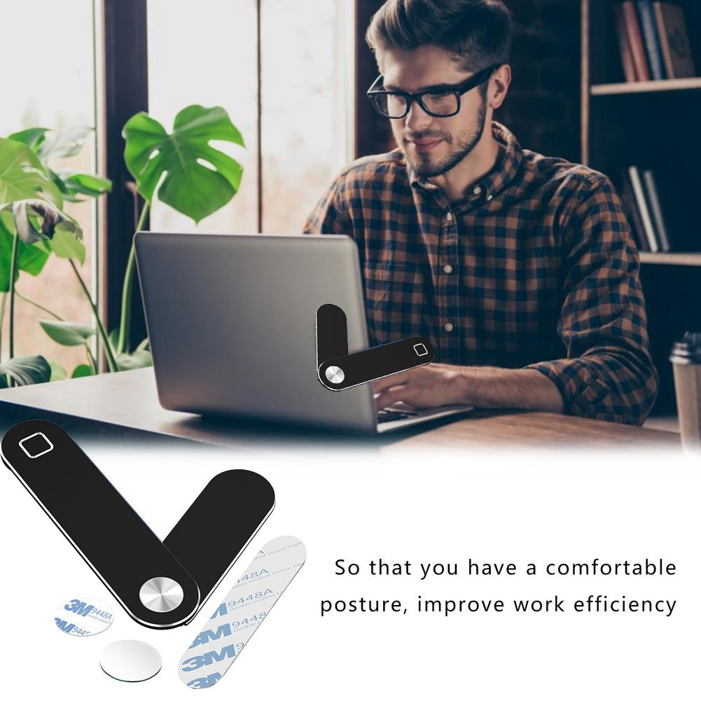 Laptop-Handyhalter, Verstellbarer Laptop-SeitenhalterungscLaptop-Handyhalter, Verstellbarer Laptop-Seitenhalterungsclip, Magnetische Laptop-Monitorhalterung, Computer-Laptop-Handyständer Faltbare Aluminium-Erweiterungshalterung Tablet-Clip Für Dual-Screen