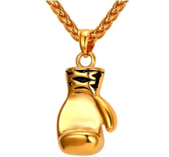Neue Mode Boxen Handschuh Halskette Trendy Vergoldet Edelstahl Boxen Cool Anhänger Für Männer Jungen Schmuck