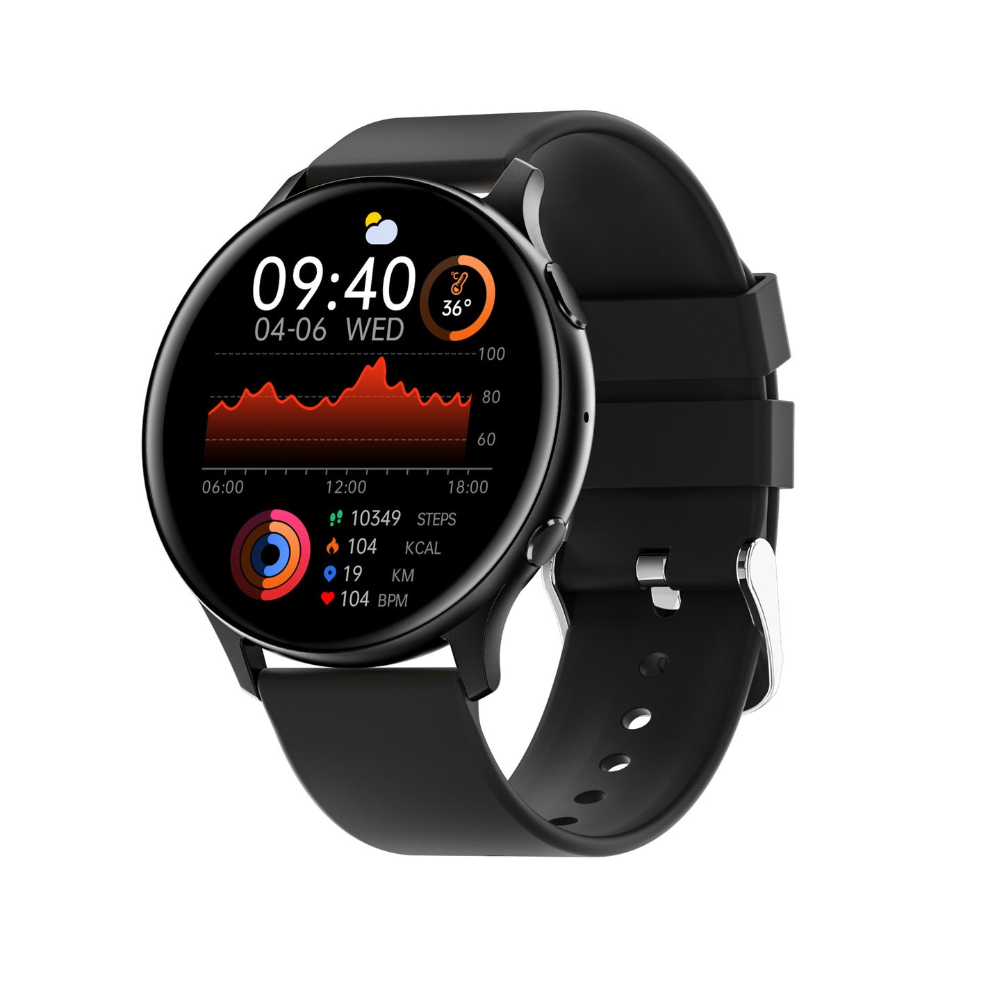 Intelligente Bluetooth-Anruf Herzfrequenz Körpertemperatur Sprachassistent Uhr