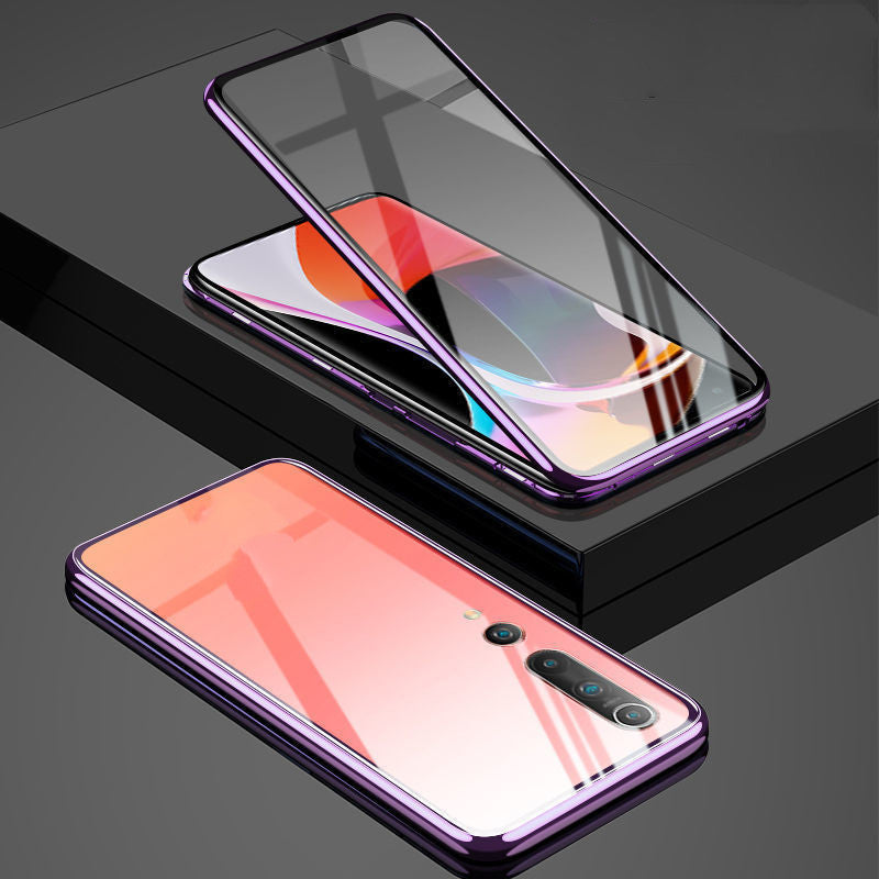 Doppelseitige magnetische Telefonhülle aus Metall aus Glas