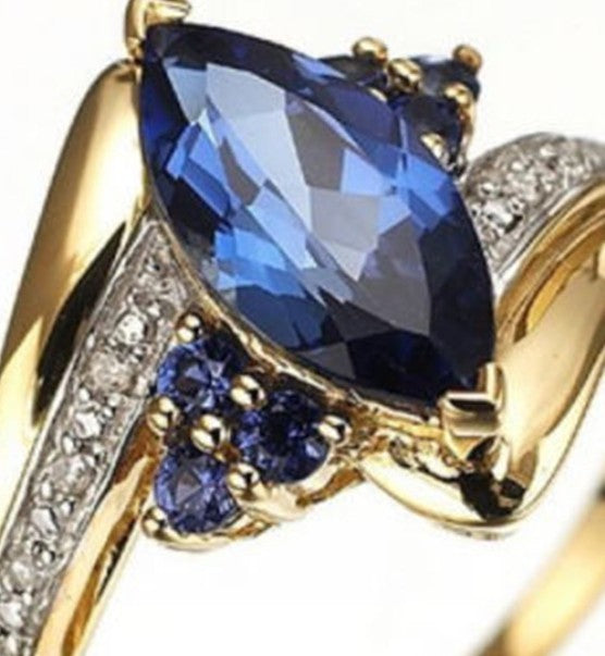 Damenmode Saphir Ring