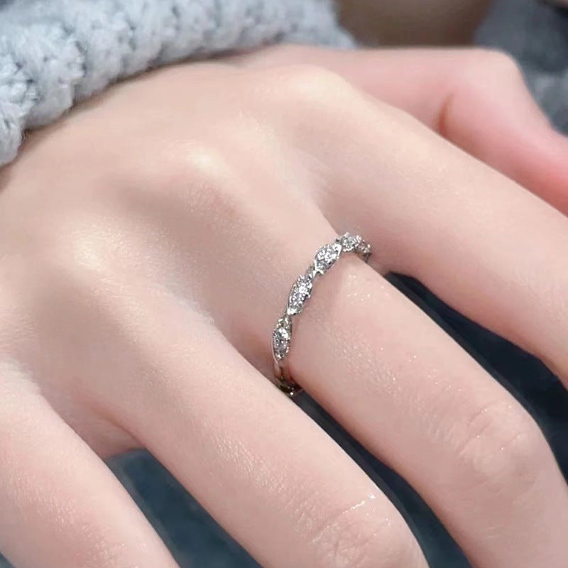 S999 Sterling Silber Winding Love Ring
