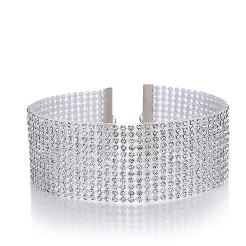 Mode Frauen Voller Kristall Strass Choker Halskette Hochzeit Schmuck Chokers Halsketten für Frauen