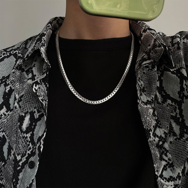 Titan Stahl Verschlüsselung Geprägte NK Kette Männer Und Frauen Paar Schmuck