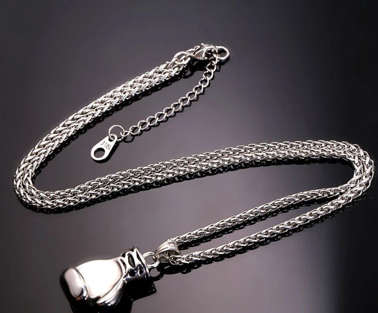 Neue Mode Boxen Handschuh Halskette Trendy Vergoldet Edelstahl Boxen Cool Anhänger Für Männer Jungen Schmuck