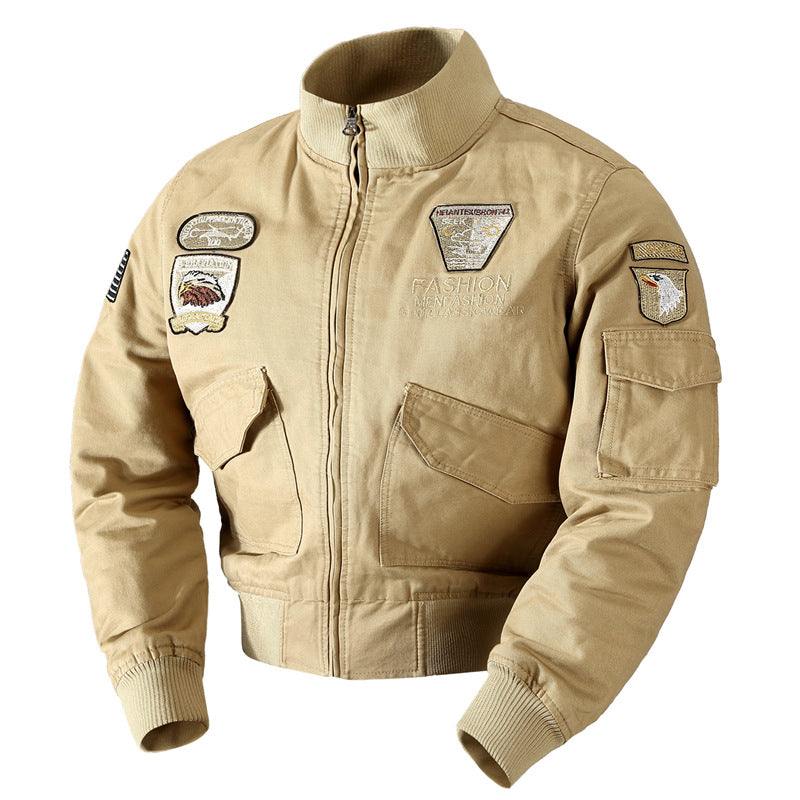 Militärjacke Herren lockerer Baumwollmantel