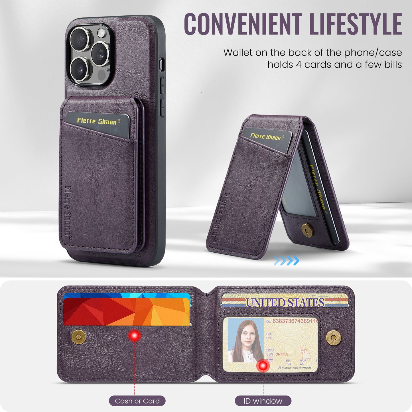 Magnetic Card Holder 2-in-1 MagSafe Wireless Charging Phone Case