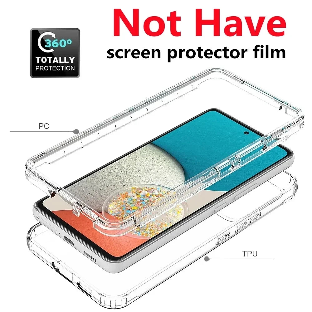 Klare Hüllen für Samsung Galaxy S24 Ultra S23 FE S22 Plus S20 S21 A15 5G A54 A14 A34 A53 A05S Fallschutz Transparente Abdeckung