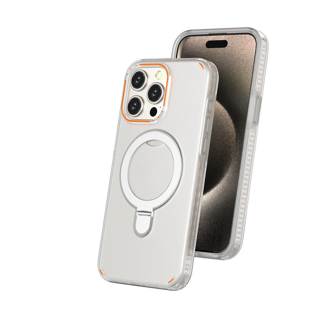 iPhone 11-15 Modelle / Neue Bunte Magnetische Halterung Smartphone Fall mit Halter Stand Abdeckung für Magesafe Magnetische Transparente Drahtlose Lade Fall für Smartphone