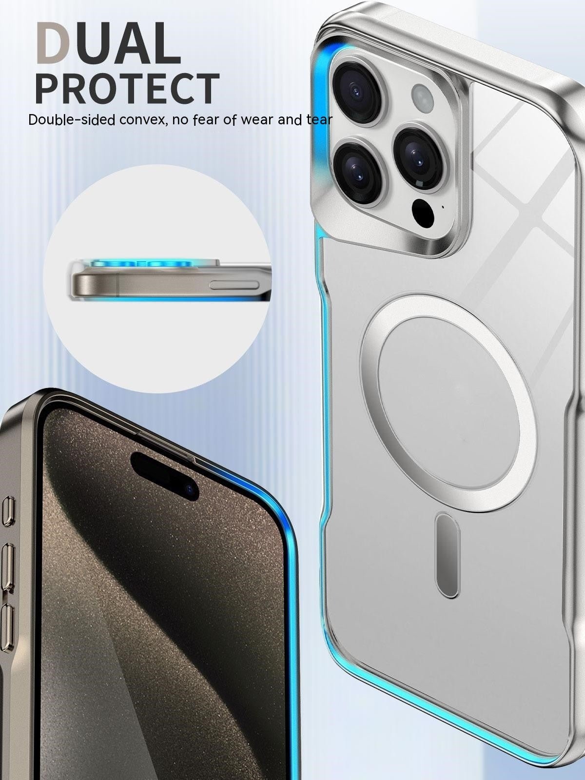 Galvanisierung Spiegel Magnet Acryls Smartphone-Hülle