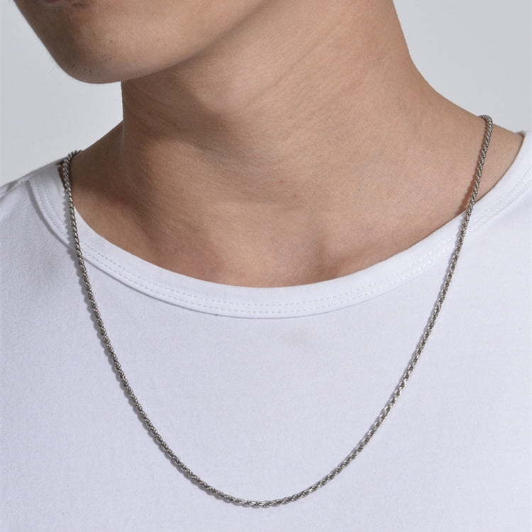 Pure S925 Fried Dough Twists Sterling Silber Halskette Kragen Kette