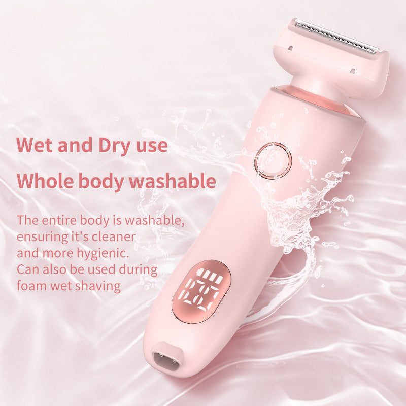 2 In 1 Haarentfernung Epilator USB Wiederaufladbarer Trimmer Frauen Körper Rasierer Gesicht Bein Achselhöhle Bikini Hand Scham Rasierer Haarentferner USB