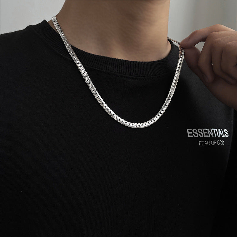 Titan Stahl Verschlüsselung Geprägte NK Kette Männer Und Frauen Paar Schmuck