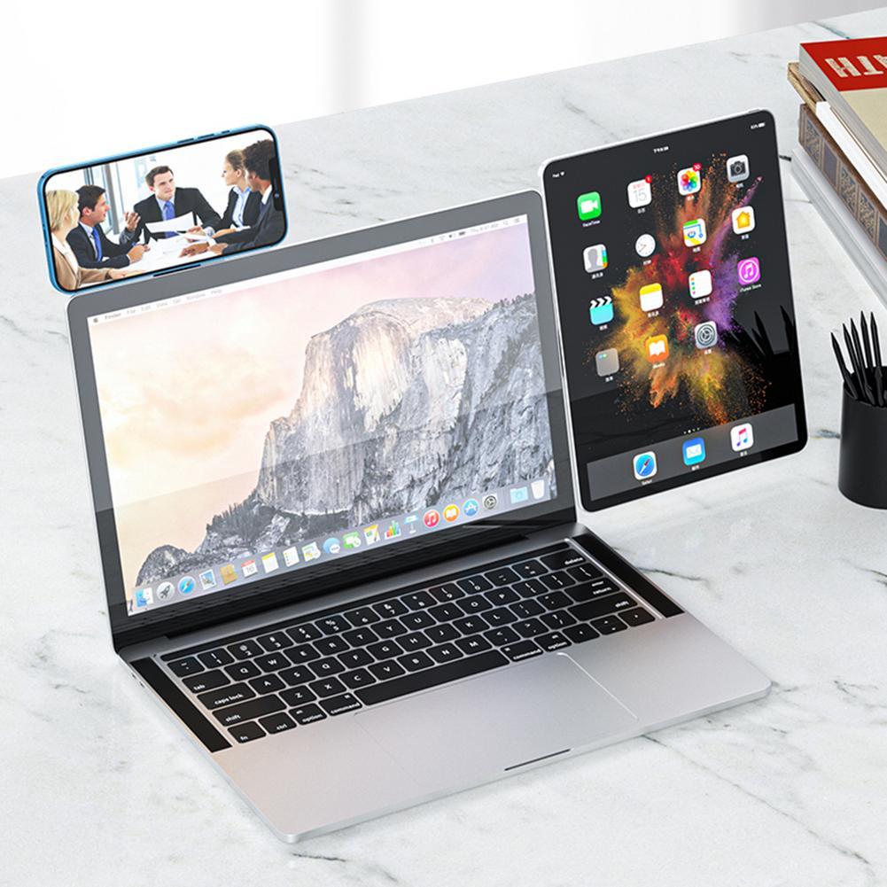 Laptop-Handyhalter, Verstellbarer Laptop-SeitenhalterungscLaptop-Handyhalter, Verstellbarer Laptop-Seitenhalterungsclip, Magnetische Laptop-Monitorhalterung, Computer-Laptop-Handyständer Faltbare Aluminium-Erweiterungshalterung Tablet-Clip Für Dual-Screen