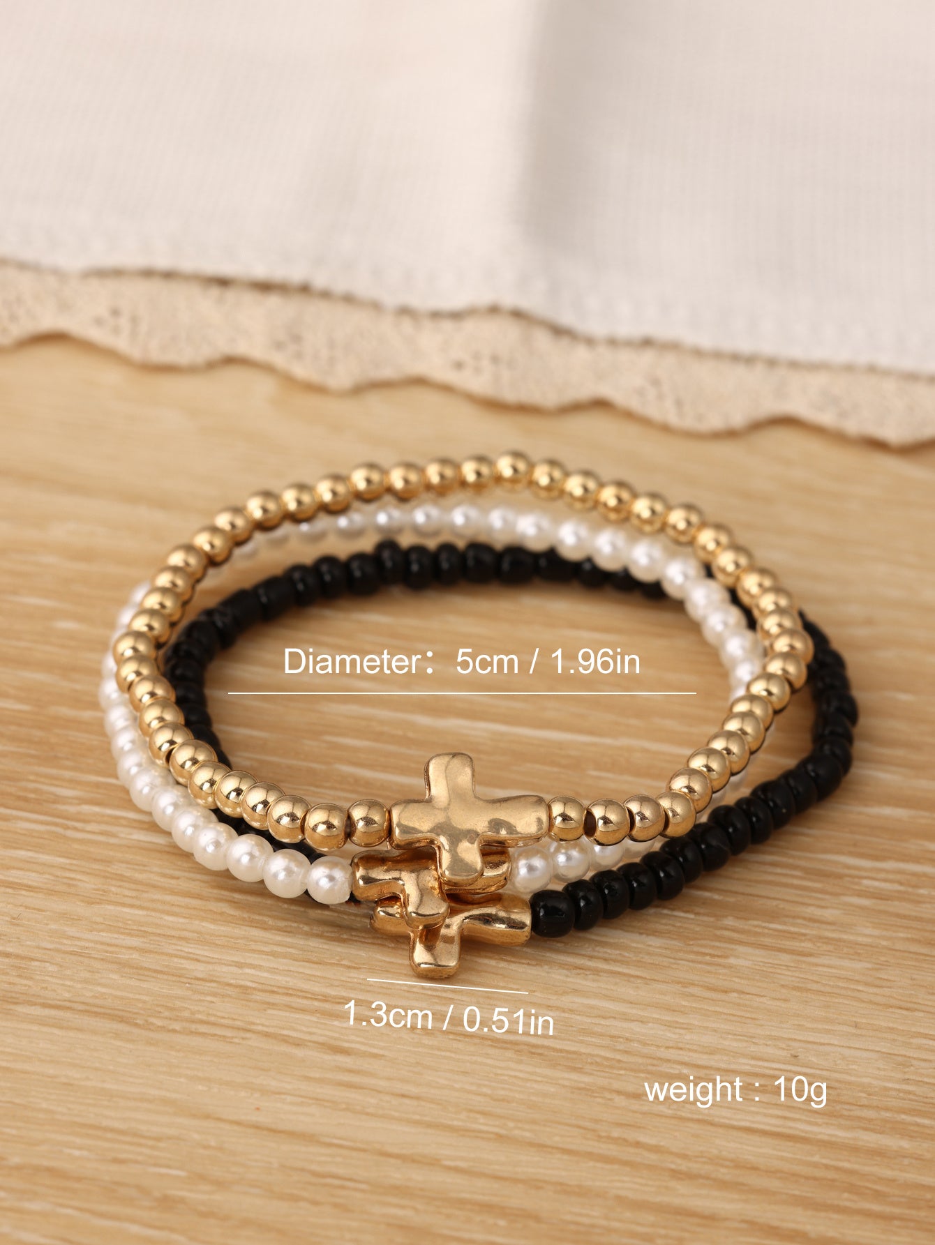 Armband, modisches und trendiges handgefertigtes Perlenarmband, einfaches und vielseitiges ZubeCross Border Hot Selling Cross Armband
