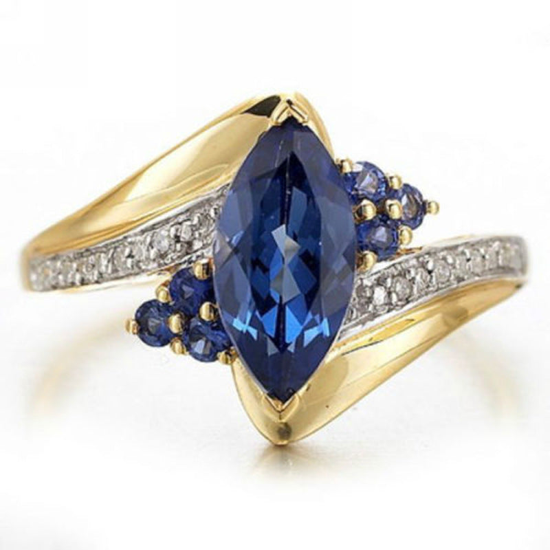 Damenmode Saphir Ring