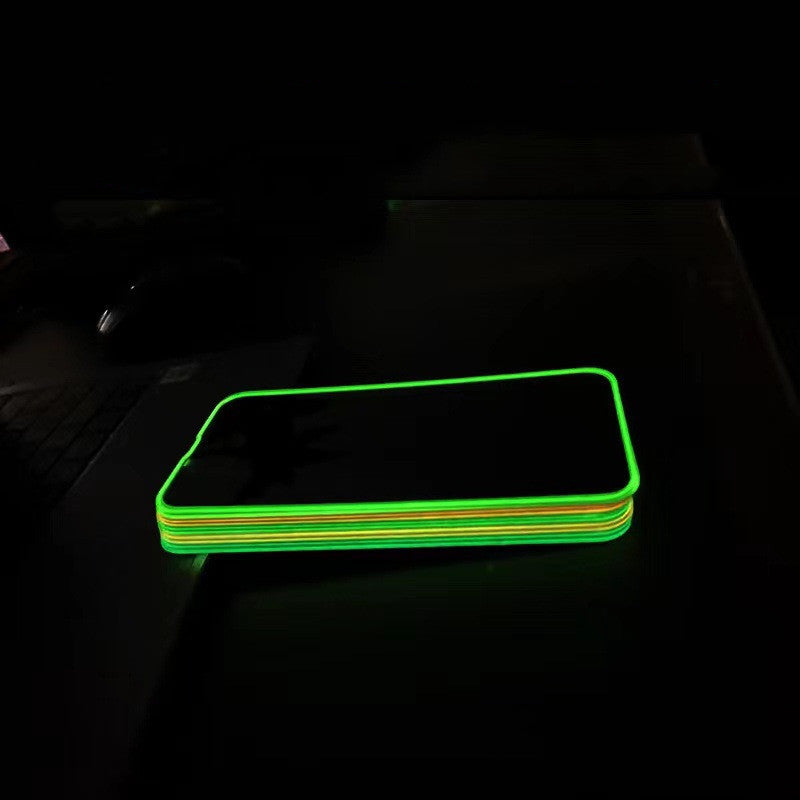 Fluoreszierender Film aus gehärtetem Glas im Vollbildmodus