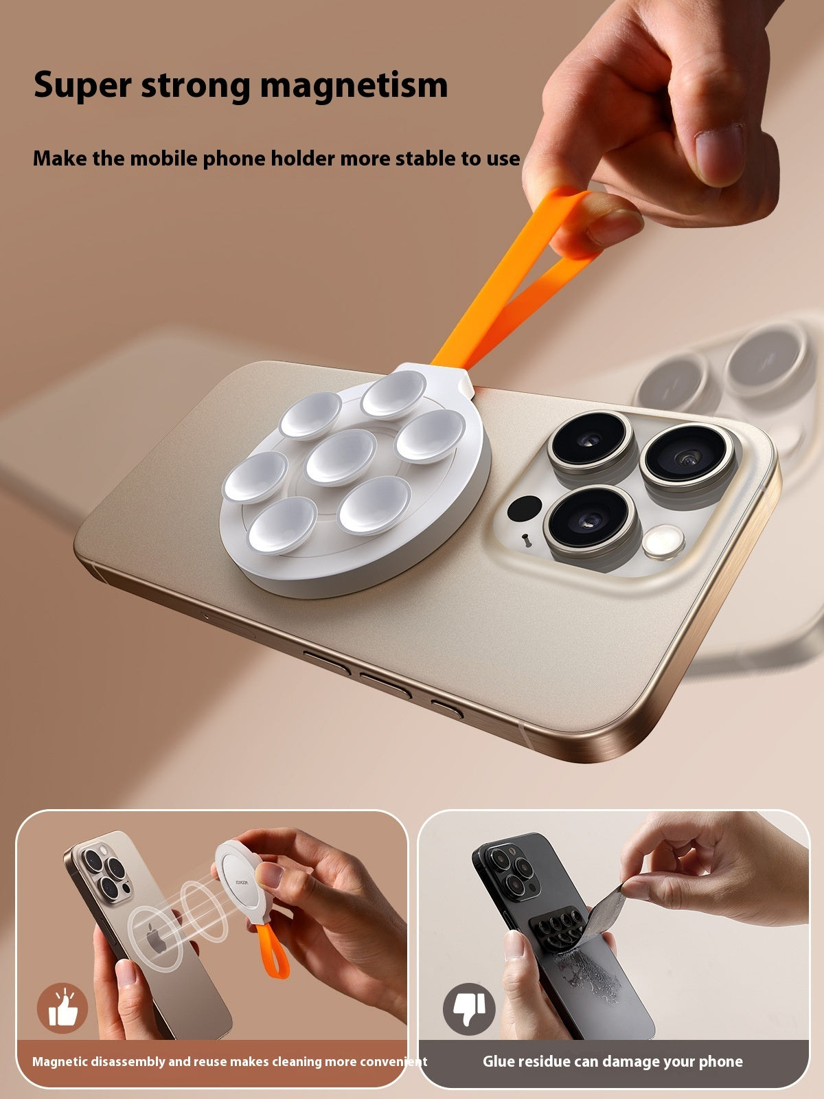 Silikonsauger Starker magnetischer Smartphone-Halter