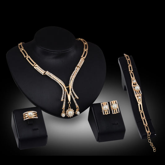 Modeschmuck Set Legierung Halskette Vierteiliges Set