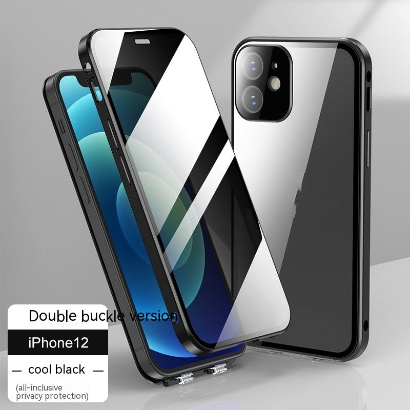 Für iPhone X- 15 Pro Max Modelle/ „Ultradünne Schutzhülle mit doppelseitigem Glas“