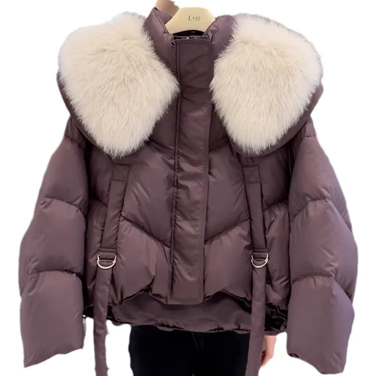 Gr. L-2XL / Winter Schwarz Baumwolle Gepolsterte Mantel