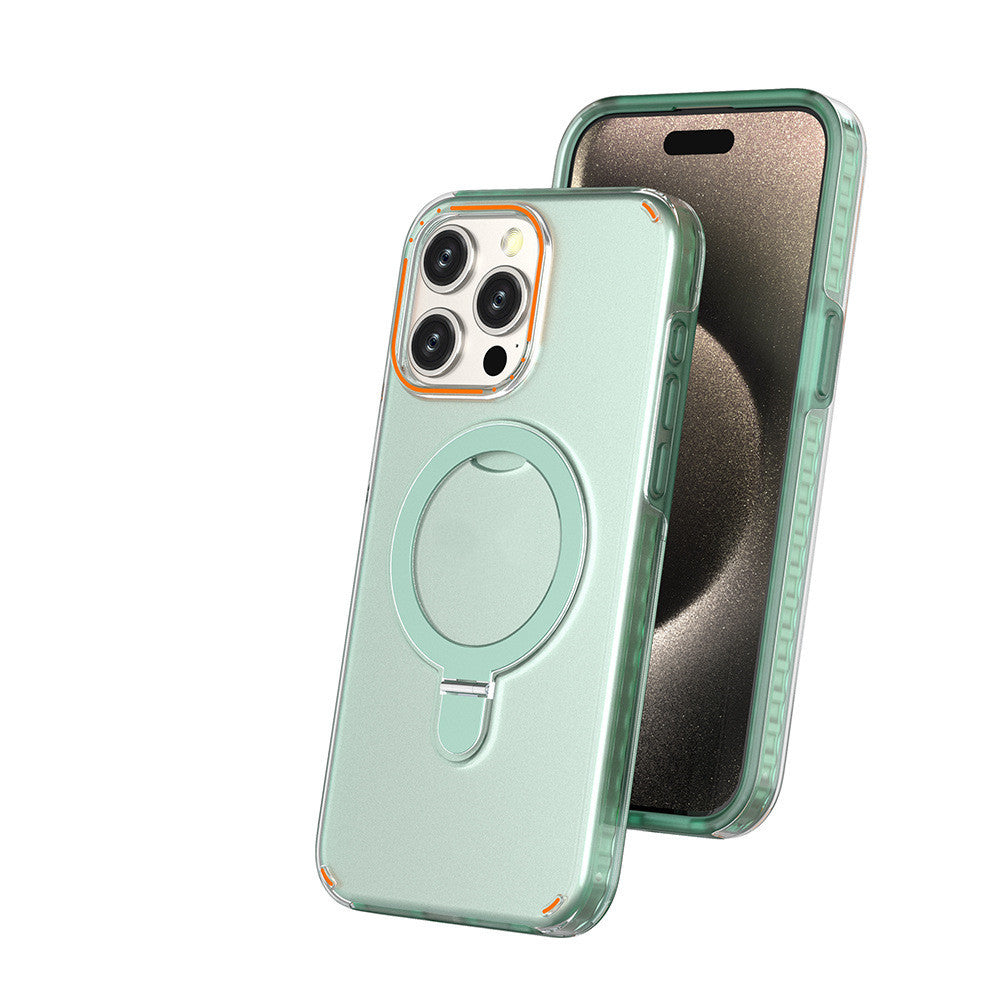Neue Bunte Magnetische Halterung für iPhone mit Halter Stand Abdeckung Für Magesafe Magnetische Transparent Wireless