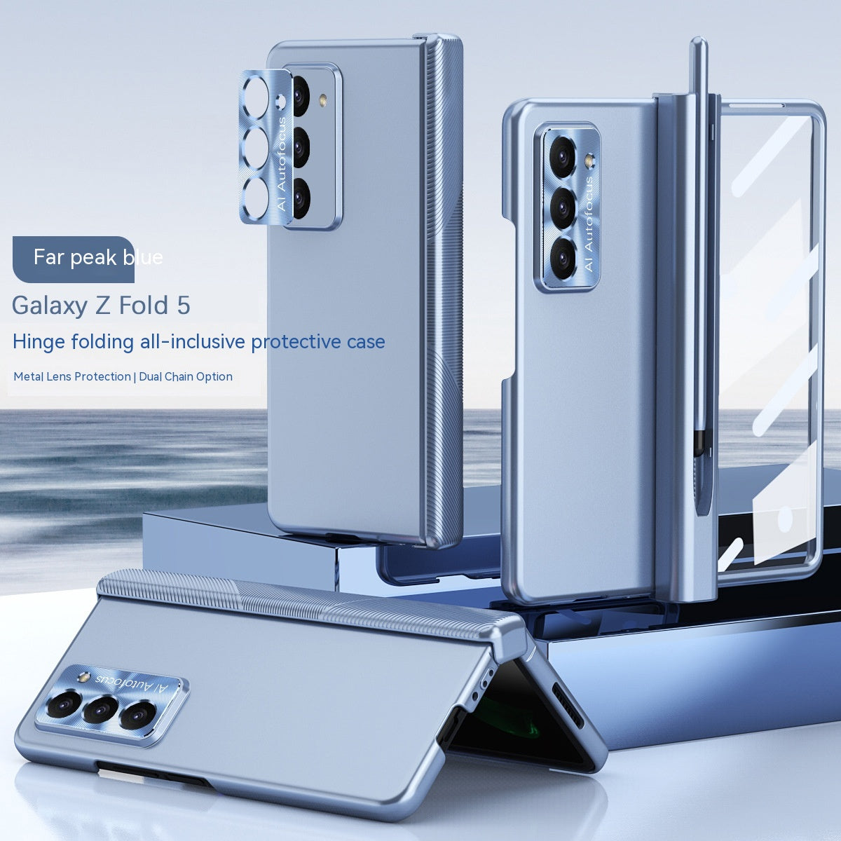 Samsung Z Fold 3-5 Modelle/Dekompression Magnetische Scharnier Faltbare Schutzhülle