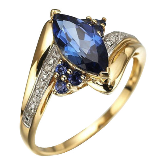 Damenmode Saphir Ring