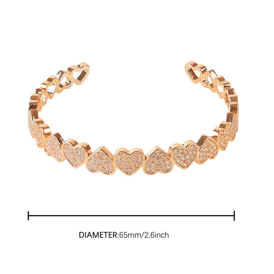 Hip-Hop-Schmuck für Männer und Frauen – Echt vergoldetes Love-Armband