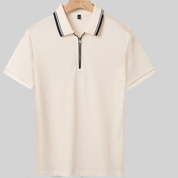 Kurzarm T-Shirt Revers Casual Polo Shirt für Männer